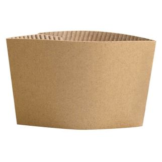 Cardboard Cup Holder Sleeves - Brown, Fits: 90mm (1000)