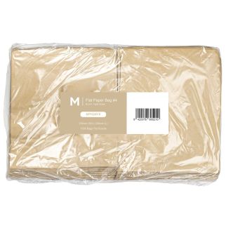 Paper Bag Flat #4 - Brown, 200mm x 240mm, 40gsm (1000)