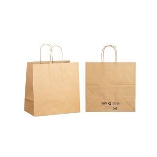 Twist Handle Paper Bag S - Brown, 280mm x 150mm x 280mm, 120gsm (250)