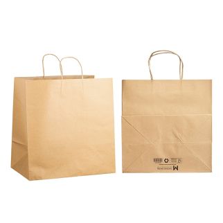 Twist Handle Paper Bag XL - Brown, 355mm x 230mm x 370mm, 120gsm (150)