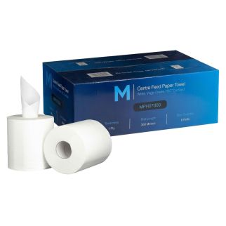 Centre Feed Paper Towel - White, FSC® Mix *Perforated