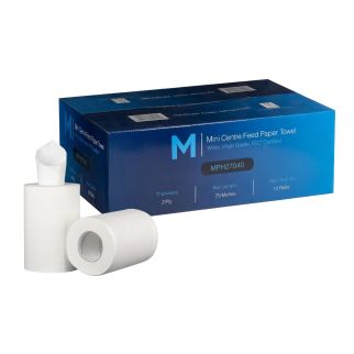 Mini Centre Feed Paper Towel - White, FSC® Mix *Perforated