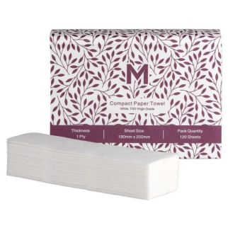 Luxury TAD Compact Paper Towel - White, 1 Ply