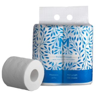 Unwrapped Toilet Tissue Boxed - White