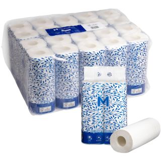 Kitchen Paper Towels - White, 272mm x 226mm, 2 Ply, 120 Sheets, FSC® Mix *Perforated