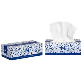 Flat Facial Tissues - White, 2 Ply, 150 Sheets, FSC® Mix