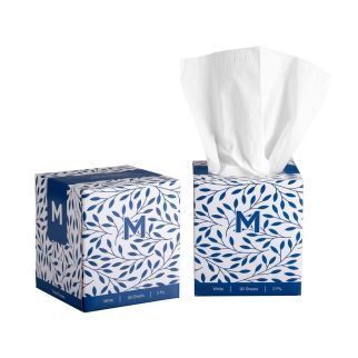 Cube Facial Tissues - White, 2 Ply, 90 Sheets, FSC® Mix