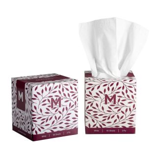 Cube Facial Tissues - White, 3 Ply, 65 Sheets, FSC® Mix