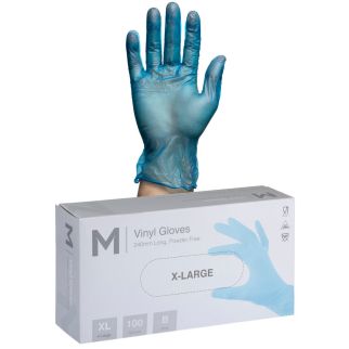Vinyl Gloves Powder Free - Blue, (1000)