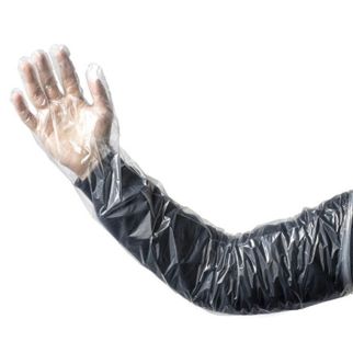 Polyethylene Shoulder Length Glove - Clear, 800mm Long x 40mu (100)