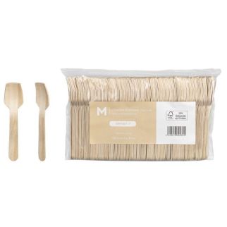 Wooden Icecream Spoon - Natural, 100mm Long, FSC® 100% (1000)