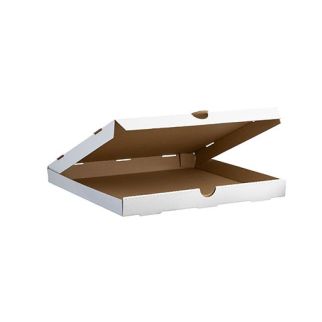 Cardboard Pizza Box - White, 14" Inch, 355mm x 355mm x 40mm (50)