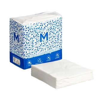 Embossed Cocktail Napkins 1/4 Fold - 240mm x 240mm, 2 Ply