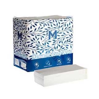 Quilted Dinner Napkins 1/8 Fold - 400mm x 400mm, 2 Ply, FSC® Mix (800)