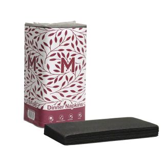 Airlaid Dinner Napkins 1/8 Fold - Brown, 400mm x 400mm, 1 Ply