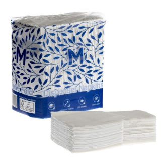 Embossed Compact Dispenser Napkins Tall E Fold - 240mm x 240mm, 1 Ply